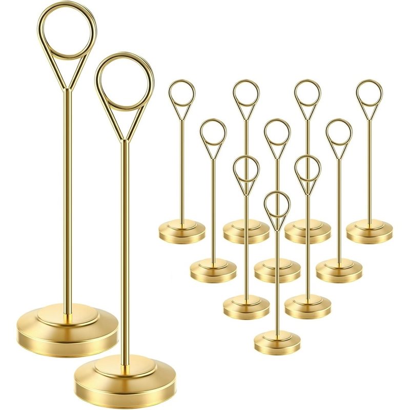 Table Number Gold - LLCS-12 Pezzi Porta-Numero da Tavolo Dorati
